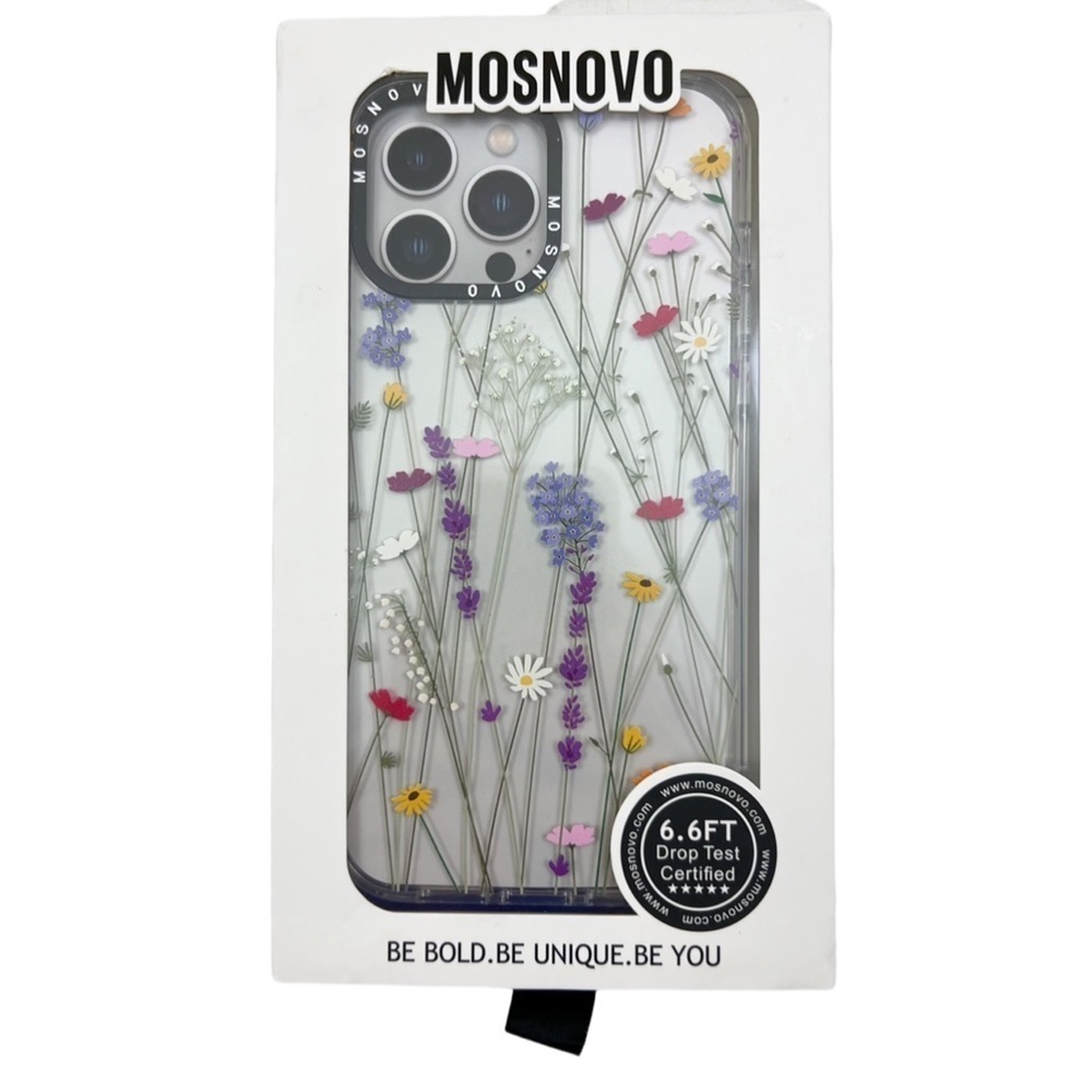 NEW Wild Flower Garden Print Clear iPhone 13 Pro Max Case